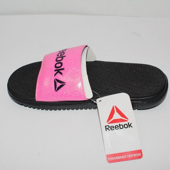 Reebok Dual Density Slide Girls Black/Pink  Multiple Sizes - Picture 4 of 9